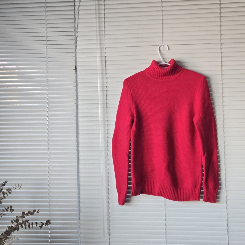J. Crew Pink Turtleneck Merino Wool Blend Knit Sweater XS